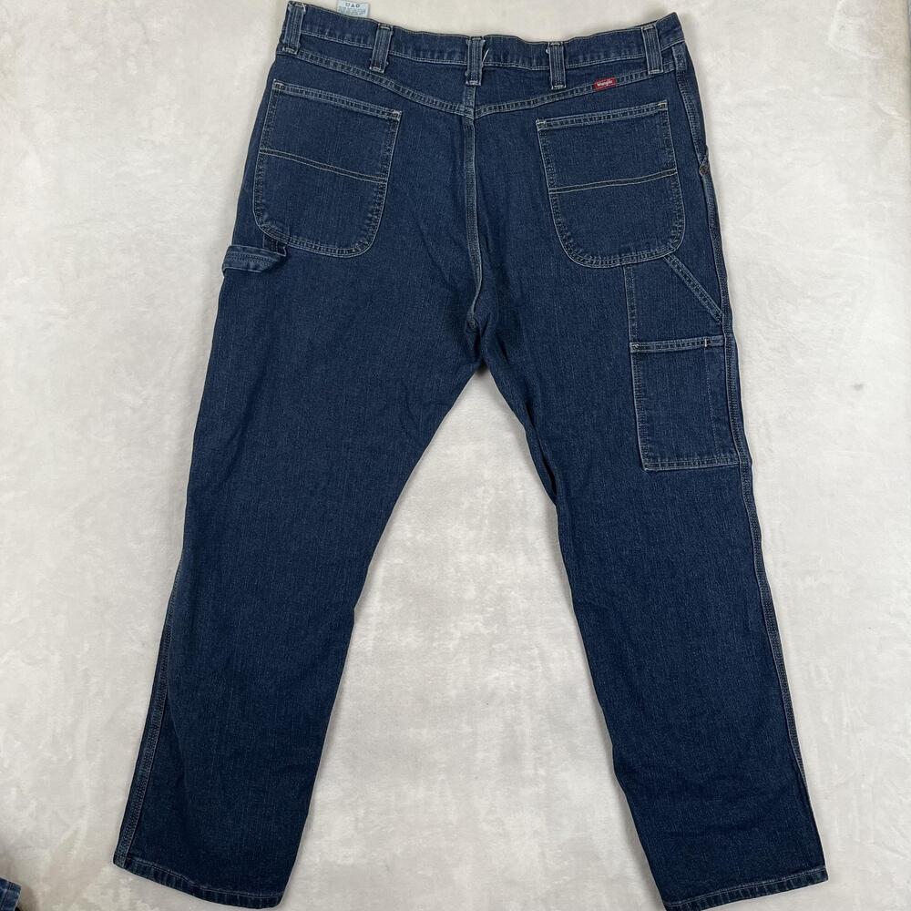 Wrangler Jeans Mens 40x32 Blue Relaxed Straight Carpenter Denim Med Wash Pants